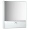 Mirrored Bathroom Wall Cabinet with Adjustable Inner Shelves White